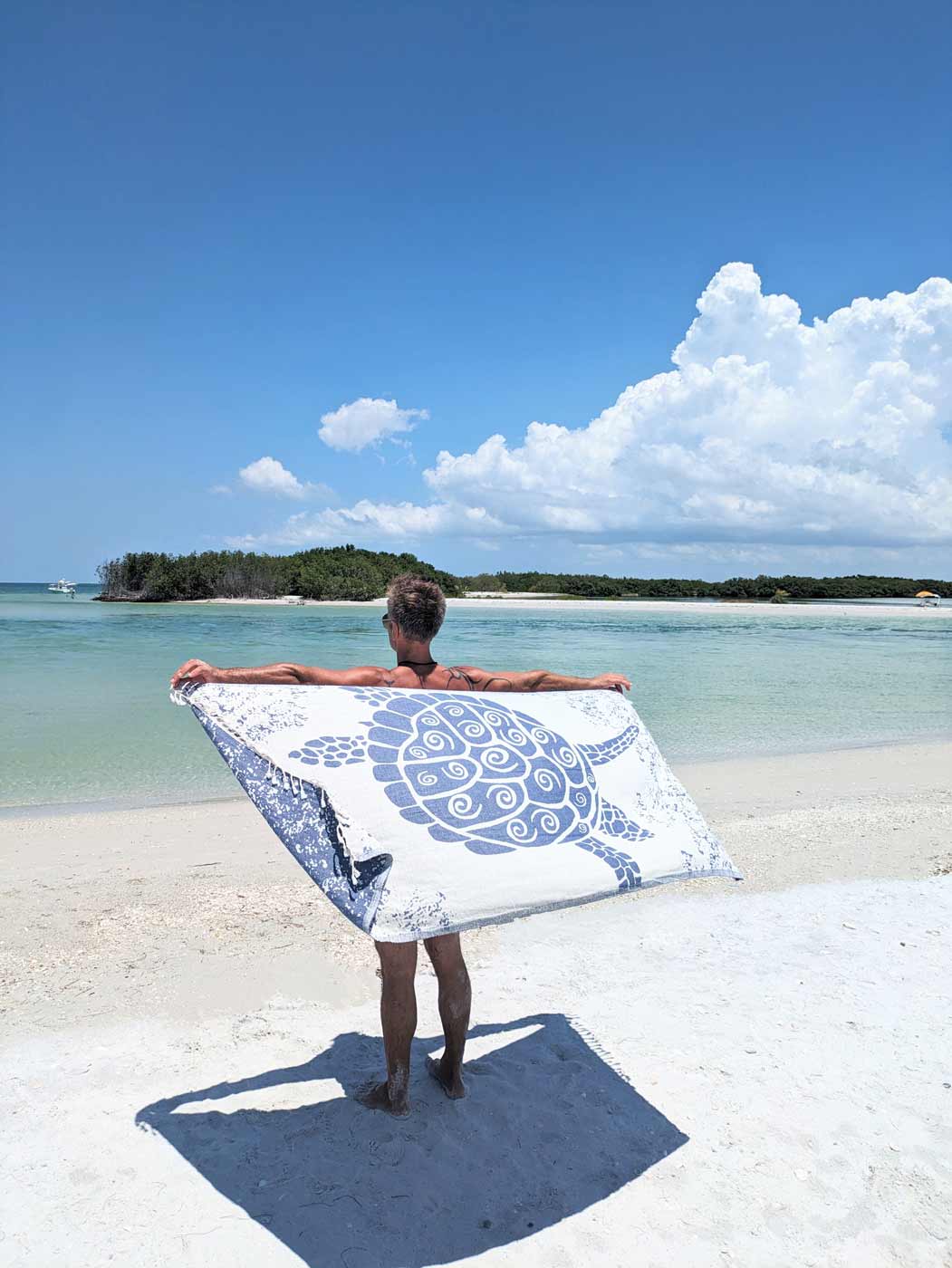 Galapagos Turtle Turkish Towel - Bleue - Sun Drunk