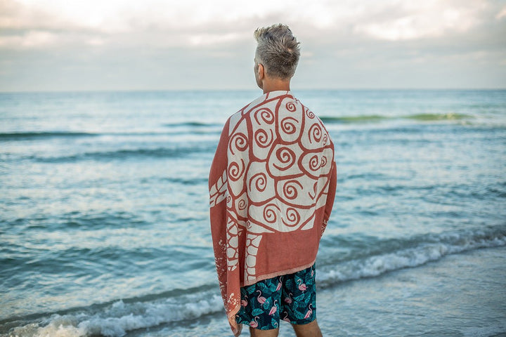 Galapagos Turtle Turkish Towel - Terracotta - Sun Drunk