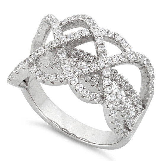 Ring Ceremony Double Infinity 2 In 1 CZ Ring by VistaShops