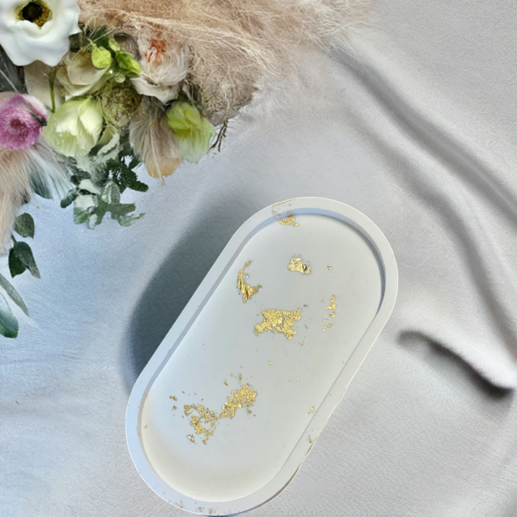 Handmade Jesmonite Tray by Crazy About Candles