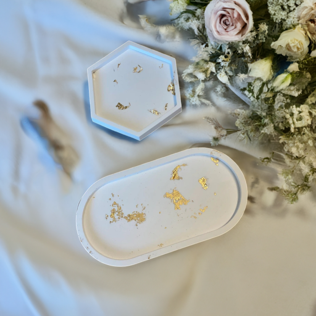 Handmade Jesmonite Tray by Crazy About Candles