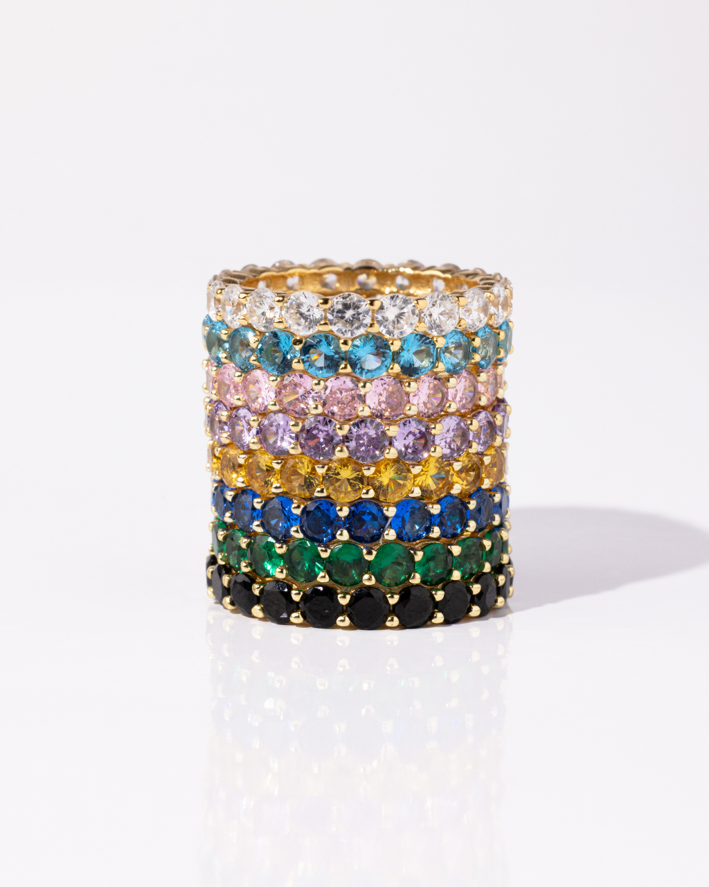 Gracie Amethyst CZ Eternity Ring