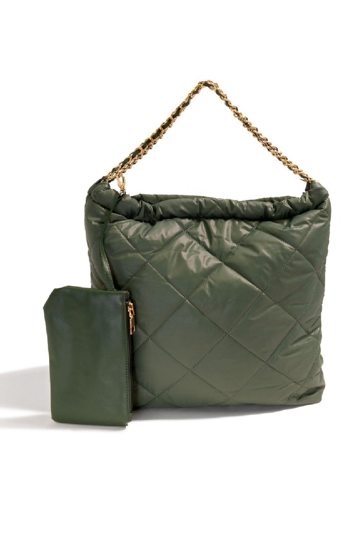 Quilted Puffer Shoulder Bag by Embellish Your Life