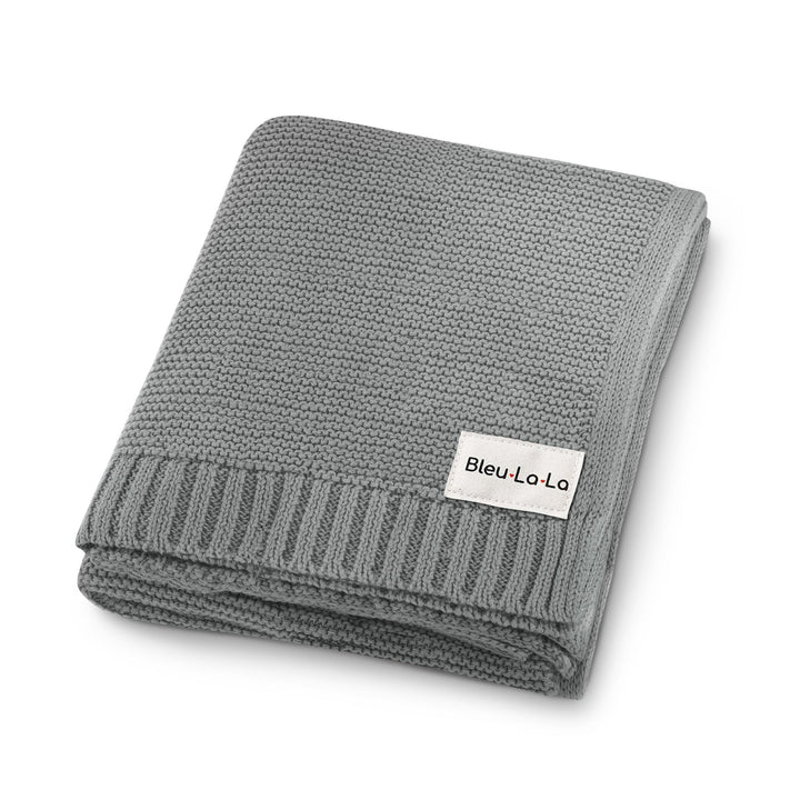Organic Classic Luxury Knit Baby Swaddle Blanket by Bleu La La