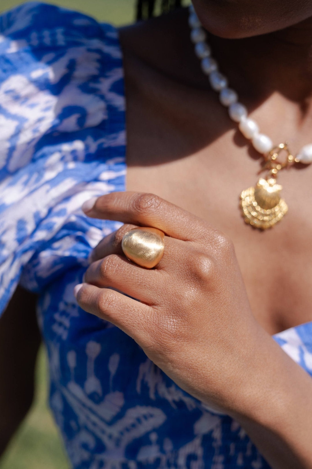 Gwyneth Ring - Brushed Gold - 18k Plated