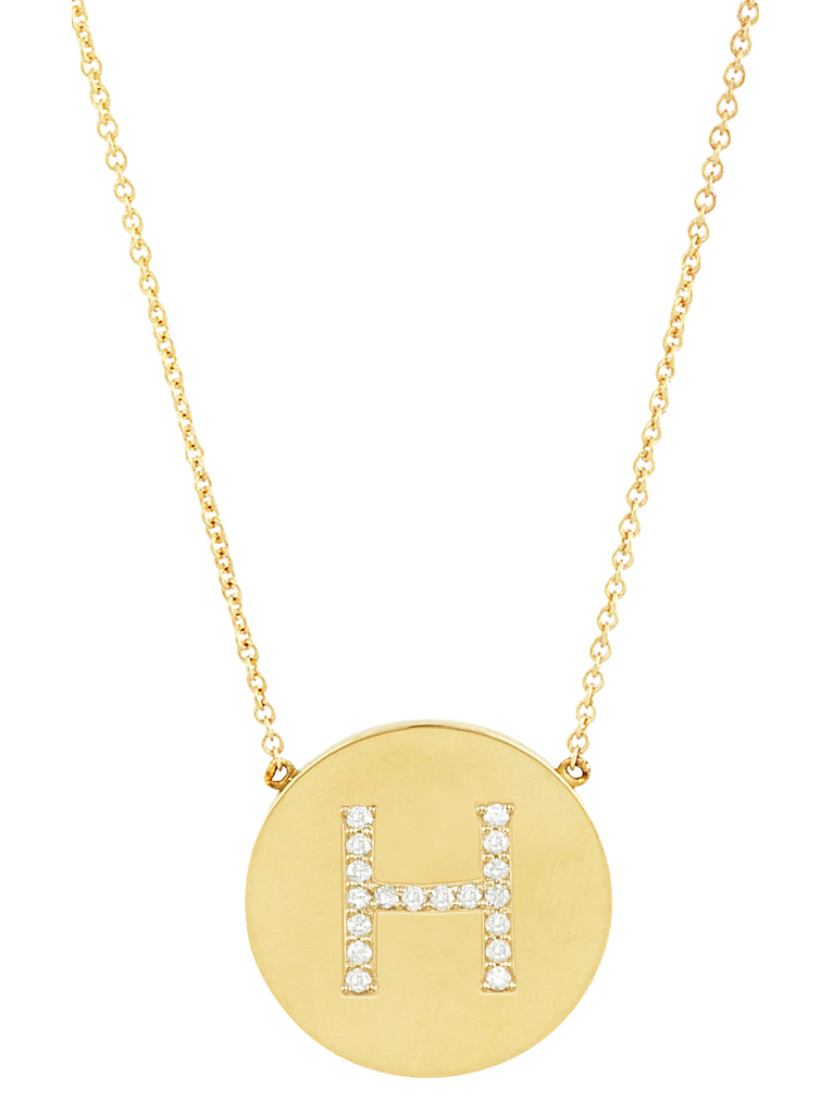 Round Initial Necklace