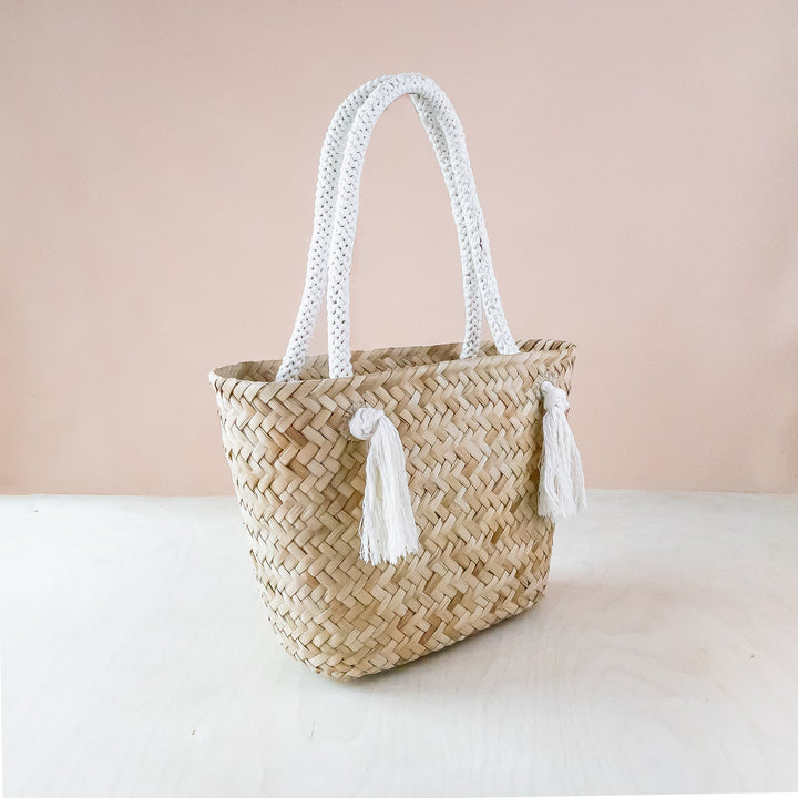 Oat Classic Market Tote with Braided Handles - Modern Woven Totes | LIKHÂ by LIKHÂ