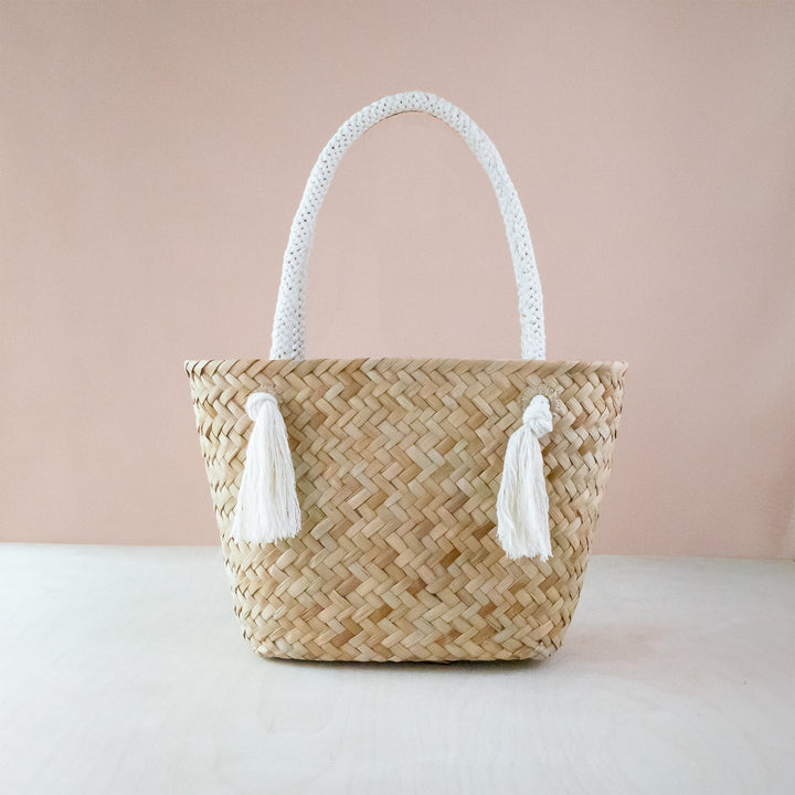 Oat Classic Market Tote with Braided Handles - Modern Woven Totes | LIKHÂ by LIKHÂ