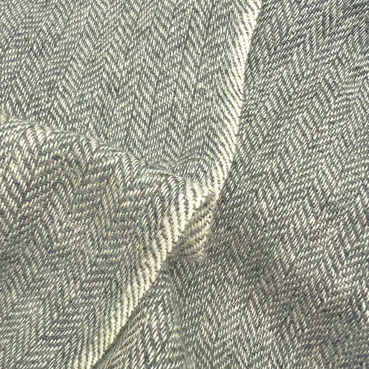Charcoal Herringbone Cashmere Scarf
