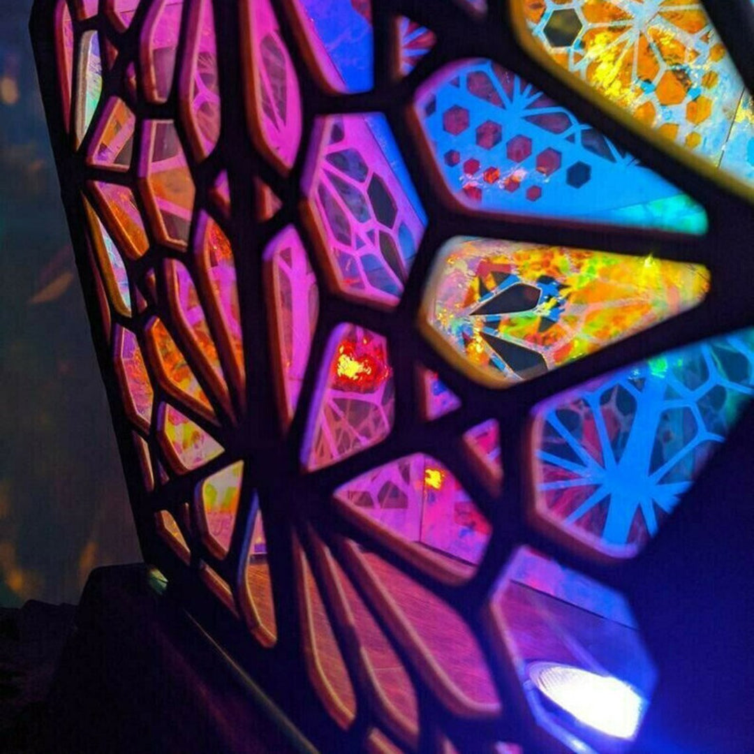 Bohemian Wooden Table Lamp by EP Light