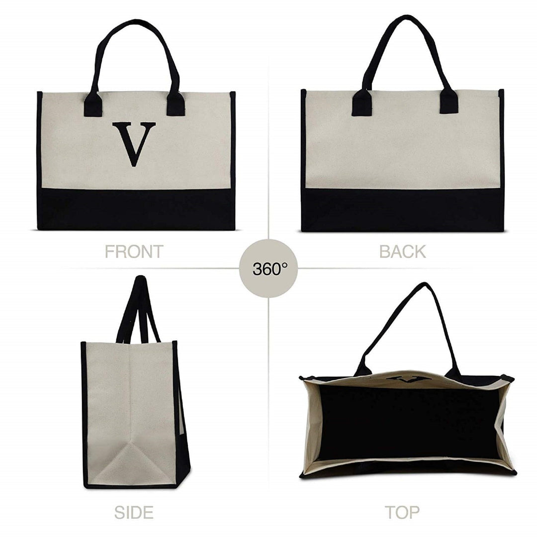 Personalized Cotton Canvas Beach Tote Bag