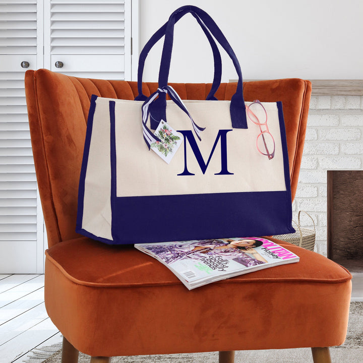 Personalized Cotton Canvas Beach Tote Bag