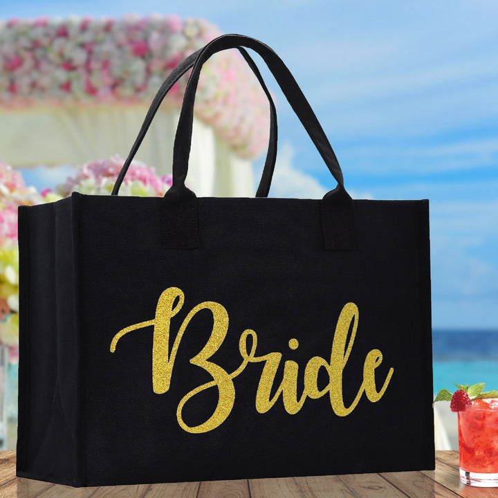 Bride Large Print Tote Bag 100% Cotton