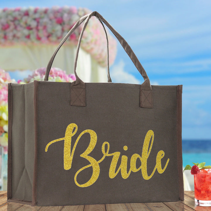 Bride Large Print Tote Bag 100% Cotton
