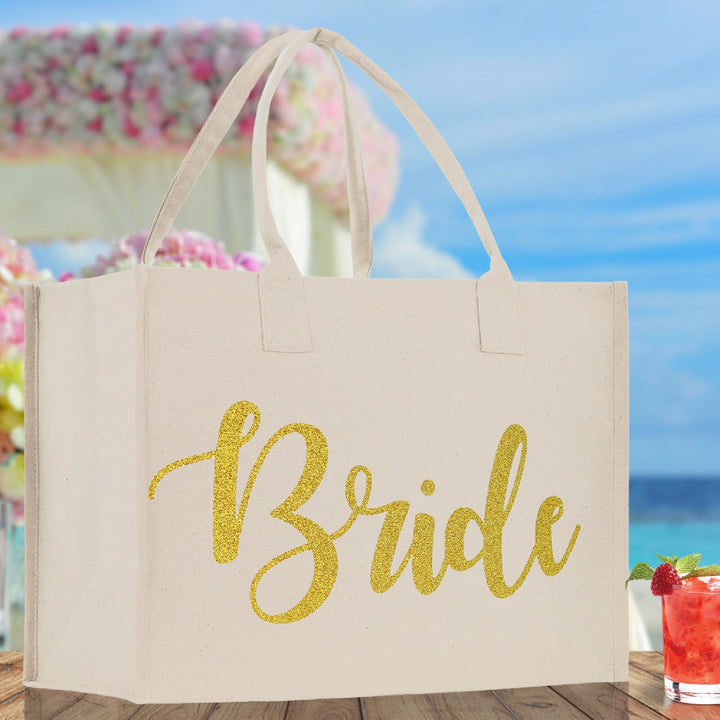Bride Large Print Tote Bag 100% Cotton