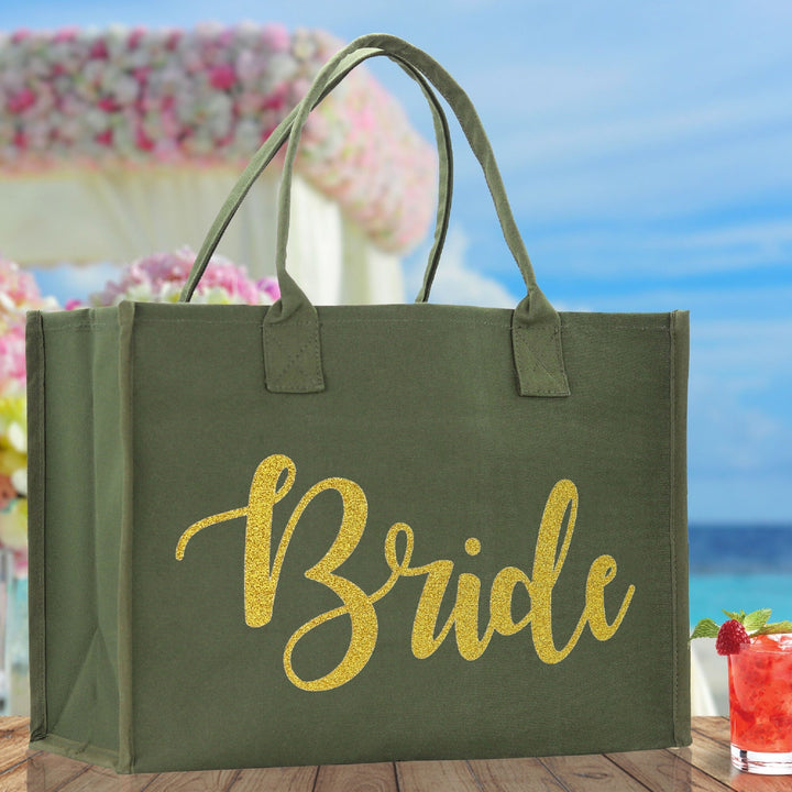 Bride Large Print Tote Bag 100% Cotton