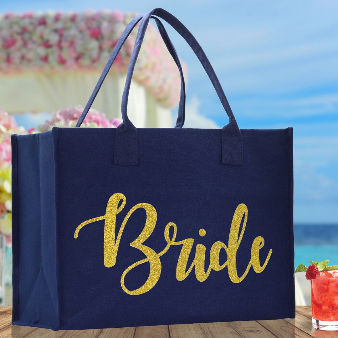 Bride Large Print Tote Bag 100% Cotton