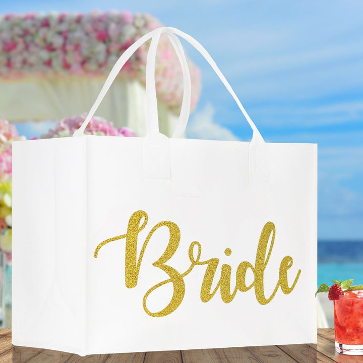 Bride Large Print Tote Bag 100% Cotton