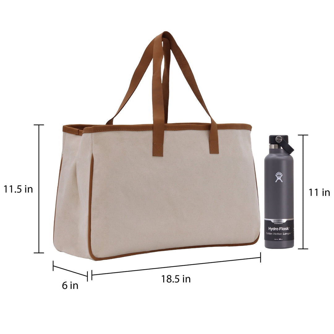 Initials and Last Name Customized Embroidered Tote Bag