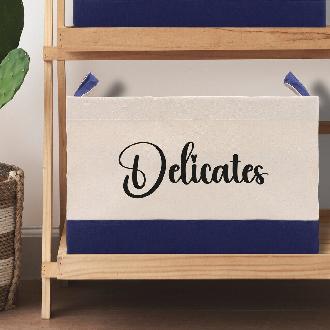 Personalized Canvas Storage Tote