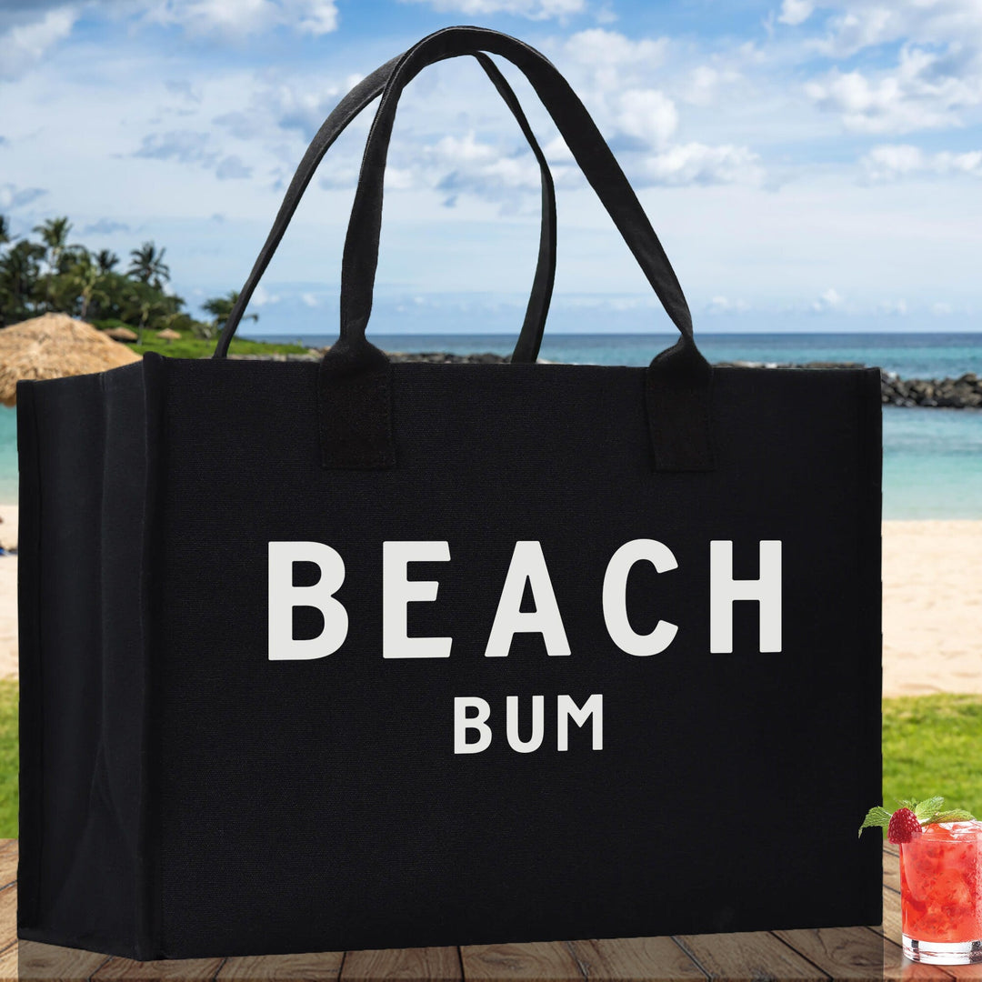 Beach Bum Cotton Canvas Chic Beach Tote
