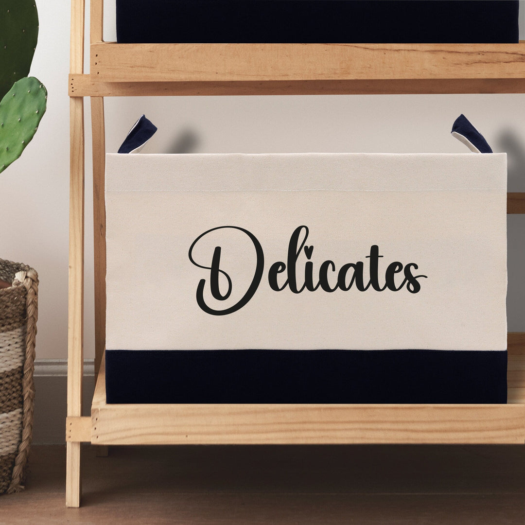 Personalized Canvas Storage Tote