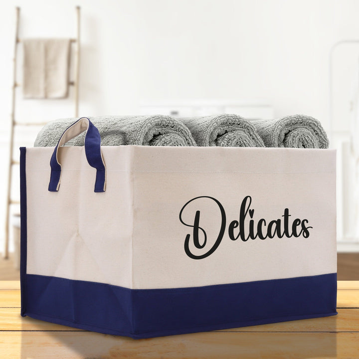 Personalized Canvas Storage Tote