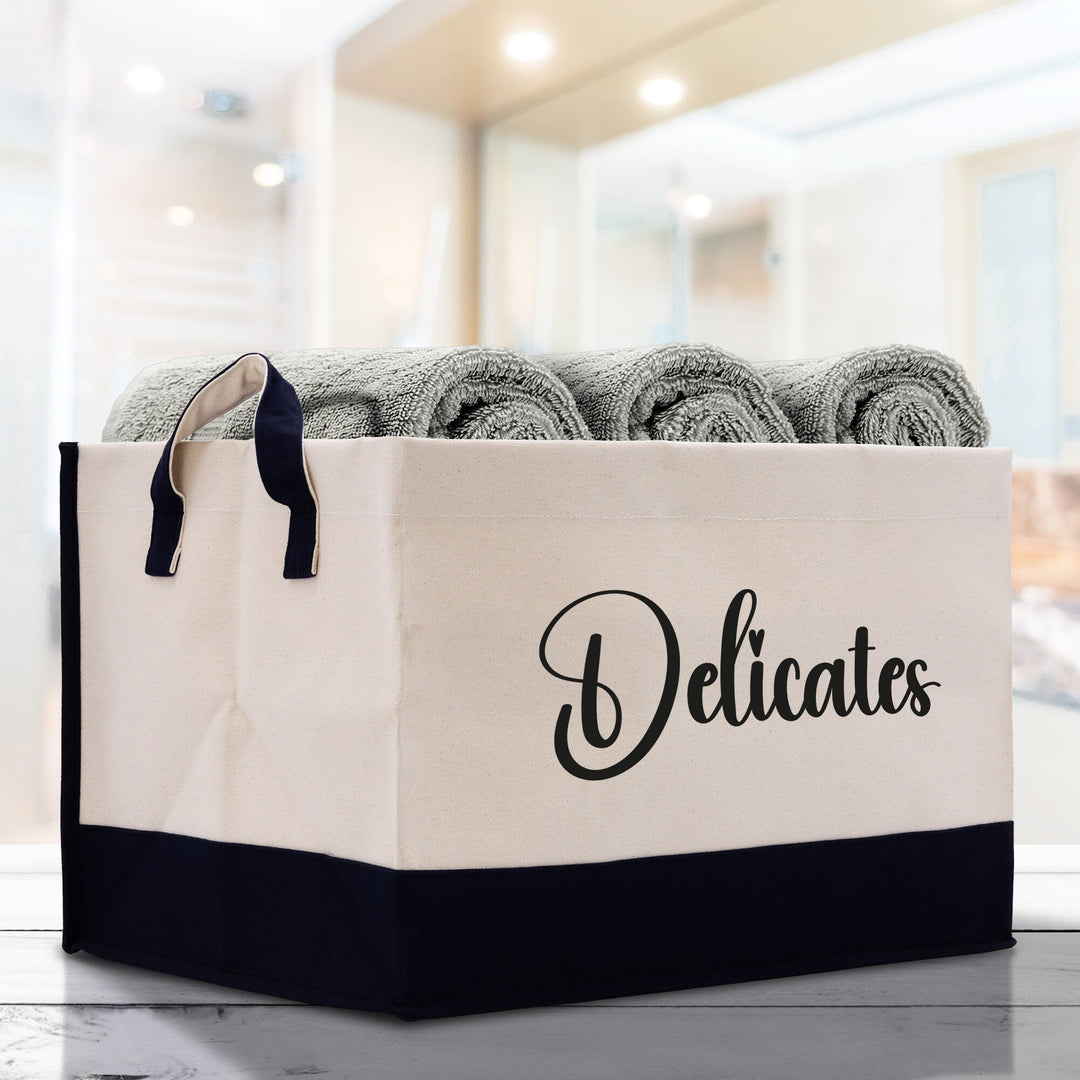 Personalized Canvas Storage Tote