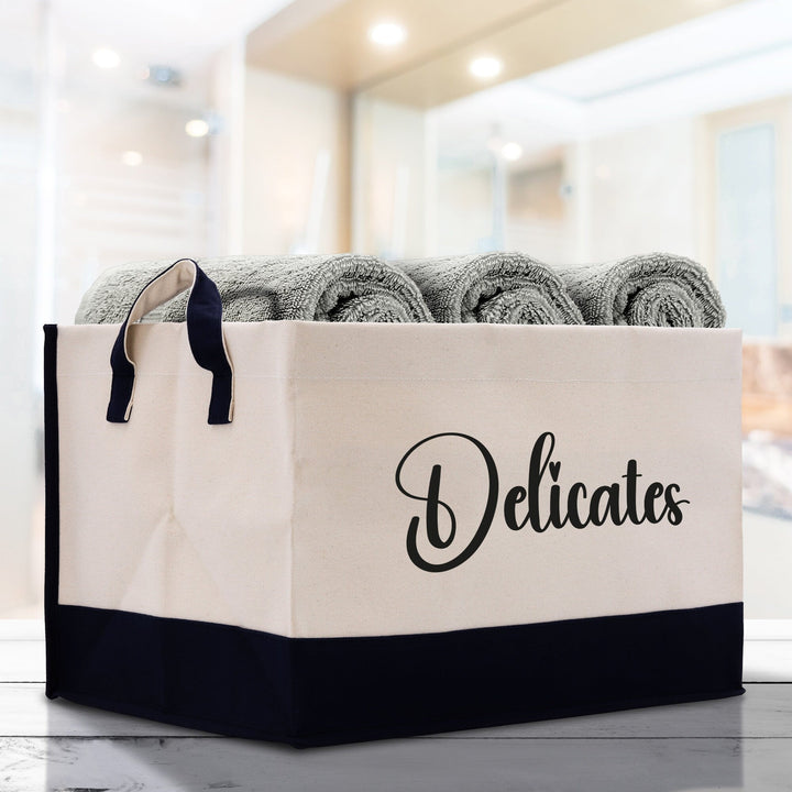 Personalized Canvas Storage Tote