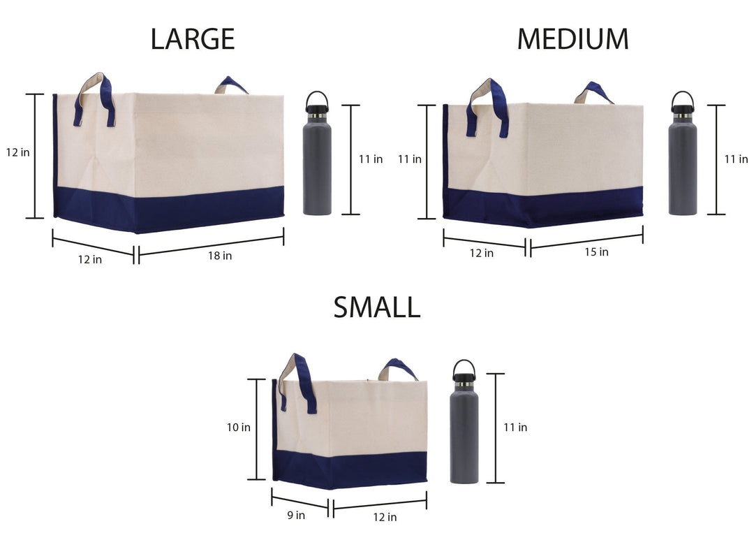 Personalized Canvas Storage Tote