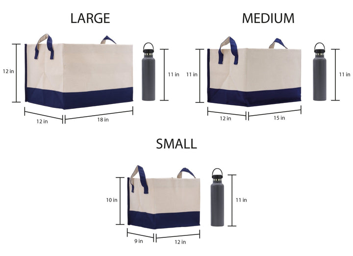 Personalized Canvas Storage Tote