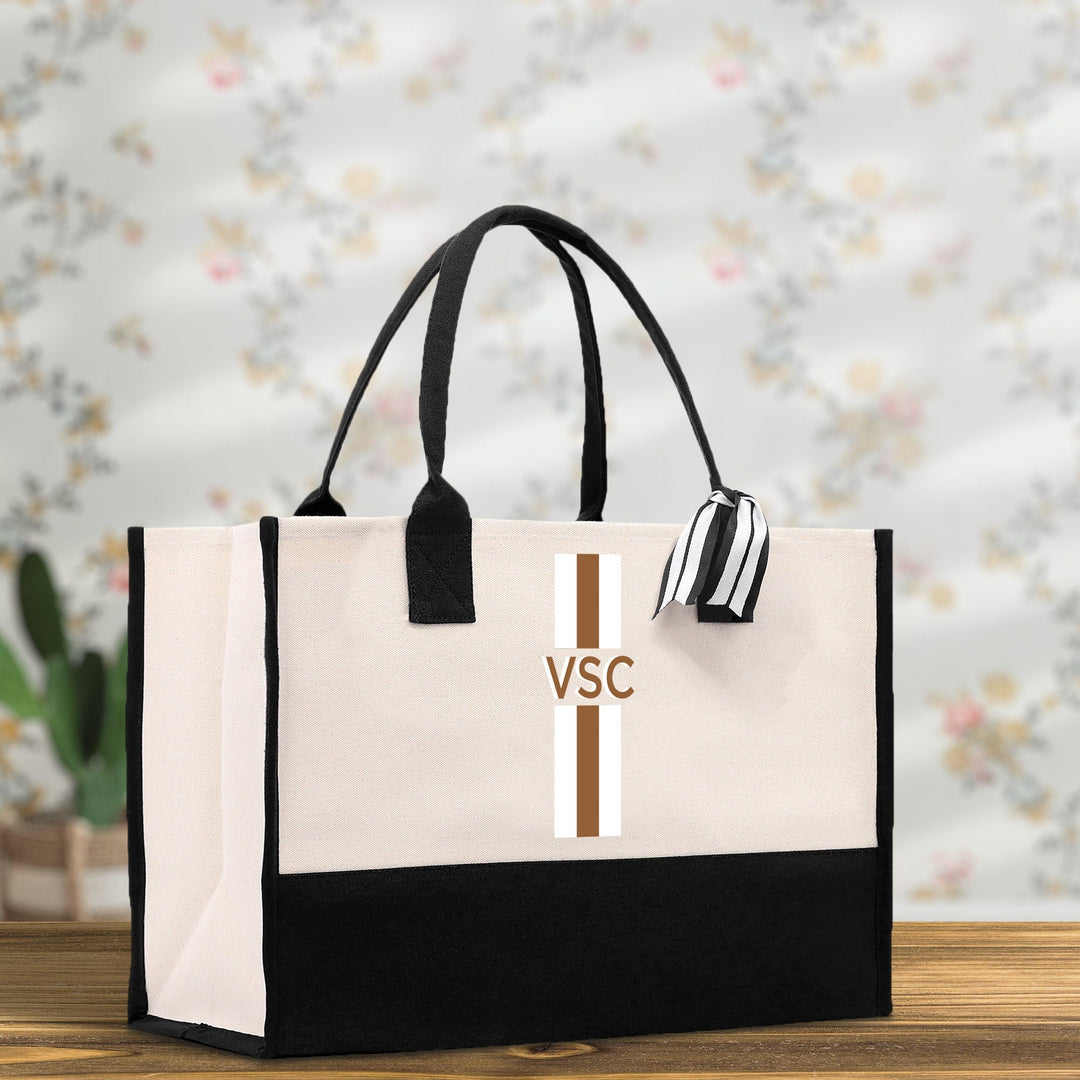 Personalized Monogrammed Canvas Tote Bag
