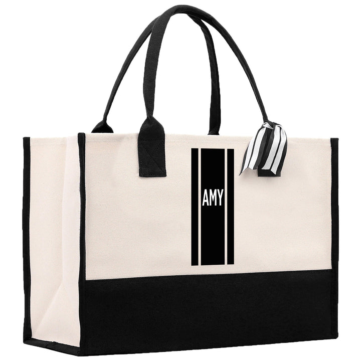 Personalized Monogrammed Canvas Tote Bag