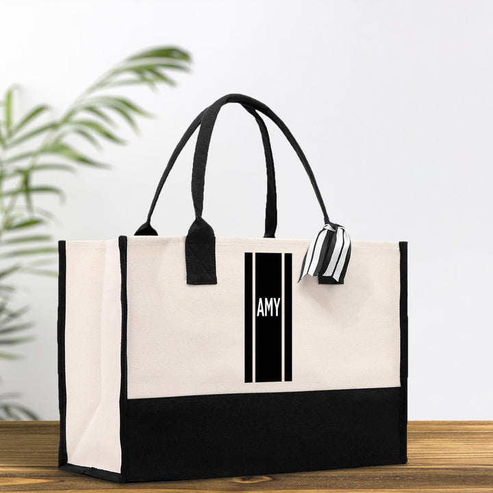 Personalized Monogrammed Canvas Tote Bag