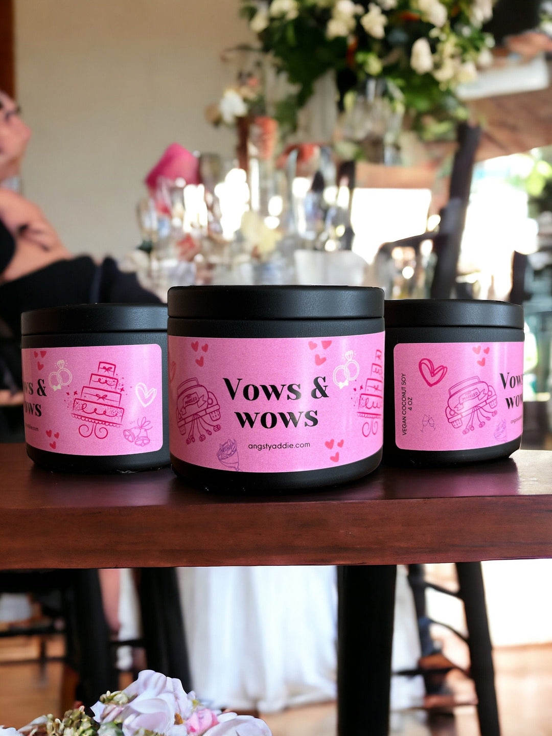 Vows + Wows bridal shower favors by Angsty Addie