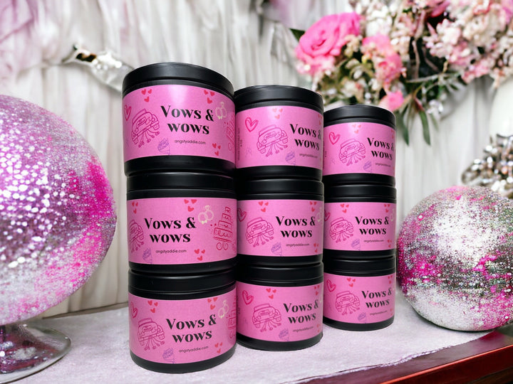 Vows + Wows bridal shower favors by Angsty Addie