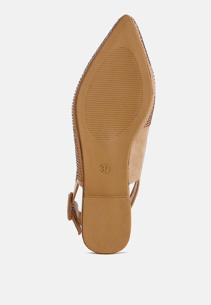 Jarisa Rhinestones Embellished Slingback Mules by London Rag