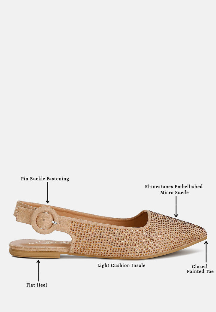 Jarisa Rhinestones Embellished Slingback Mules by London Rag