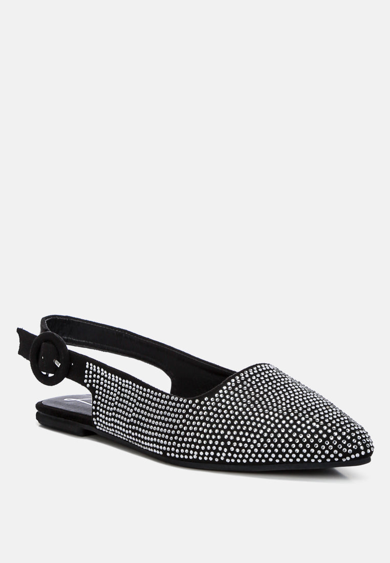 Jarisa Rhinestones Embellished Slingback Mules by London Rag