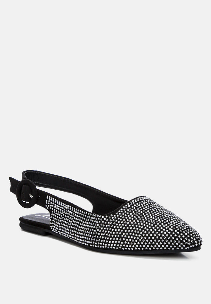Jarisa Rhinestones Embellished Slingback Mules by London Rag