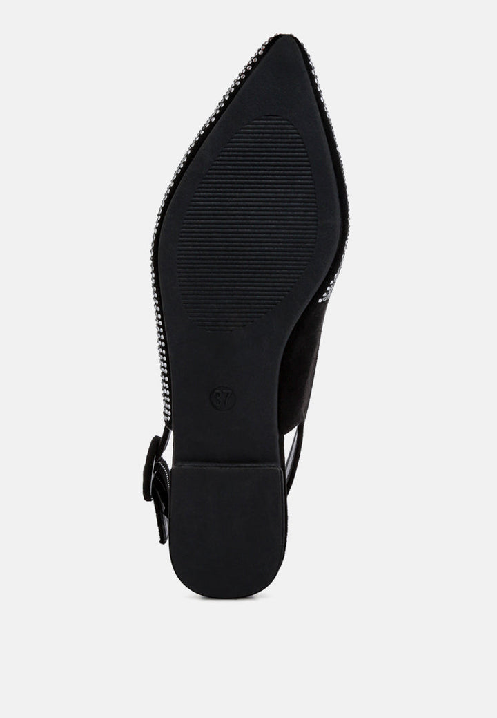 Jarisa Rhinestones Embellished Slingback Mules by London Rag