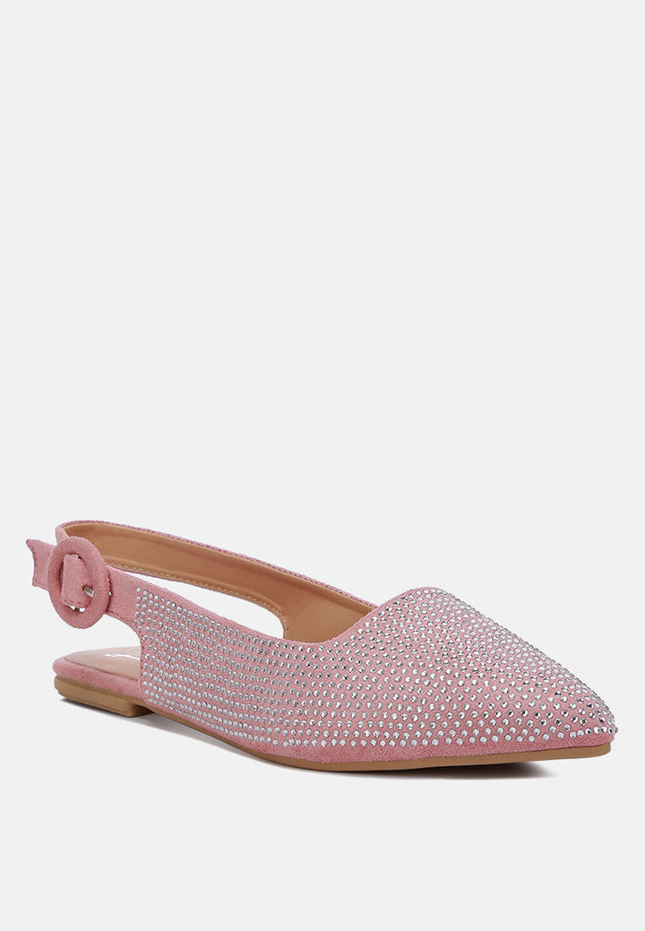 Jarisa Rhinestones Embellished Slingback Mules by London Rag