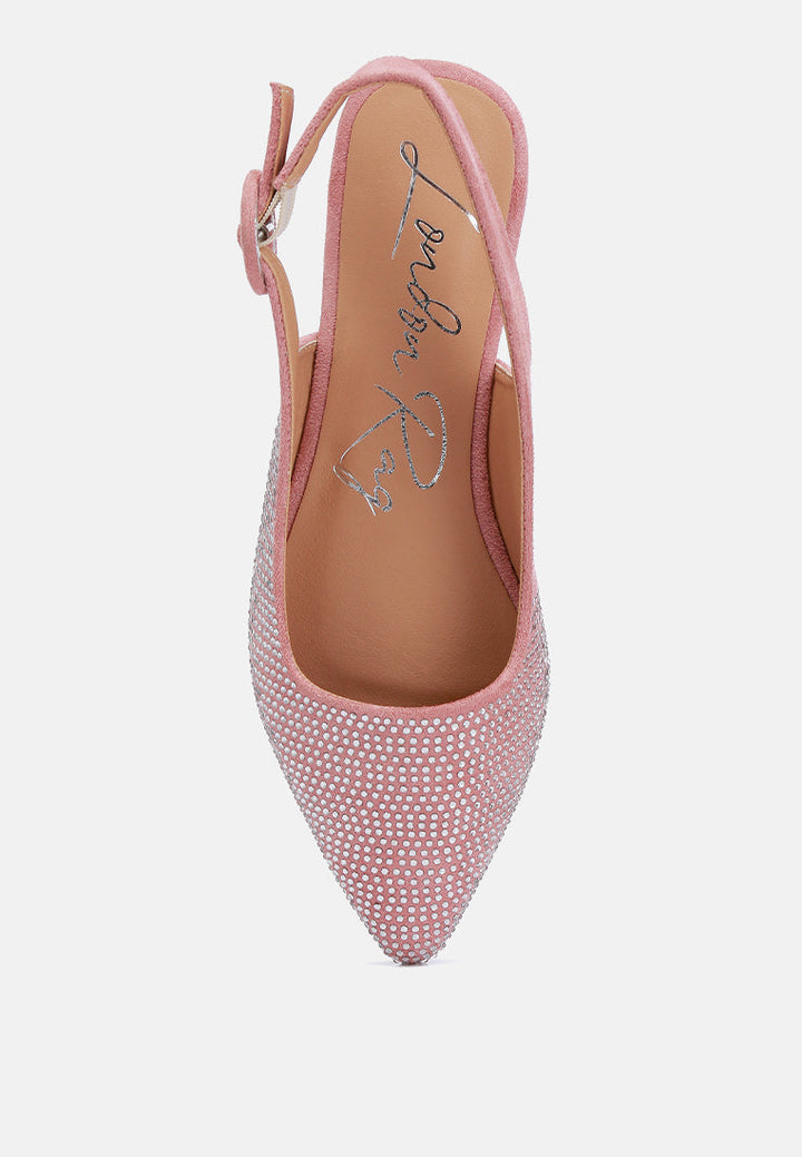 Jarisa Rhinestones Embellished Slingback Mules by London Rag