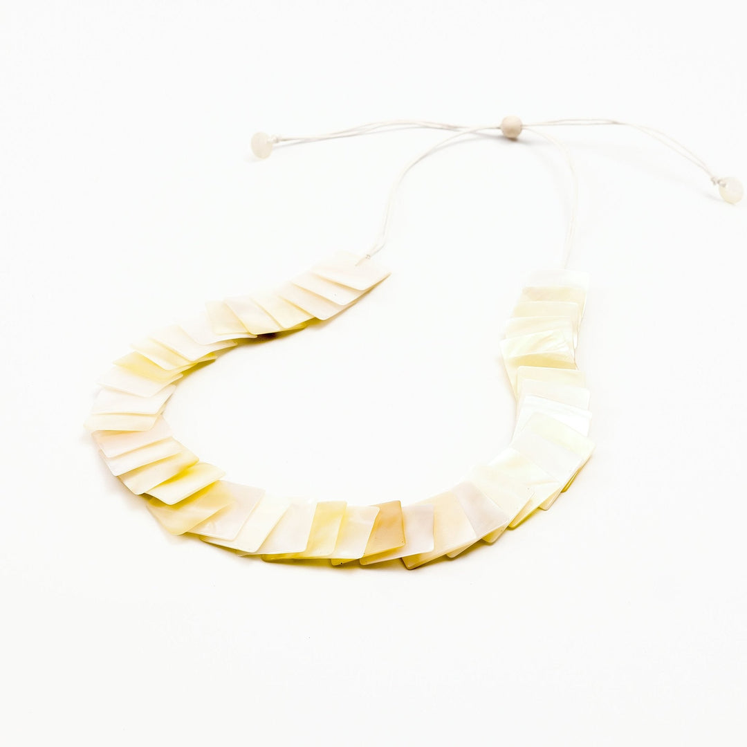 Mother of Pearl Statement Necklace - Playa Golden Yellow | LIKHÂ by LIKHÂ