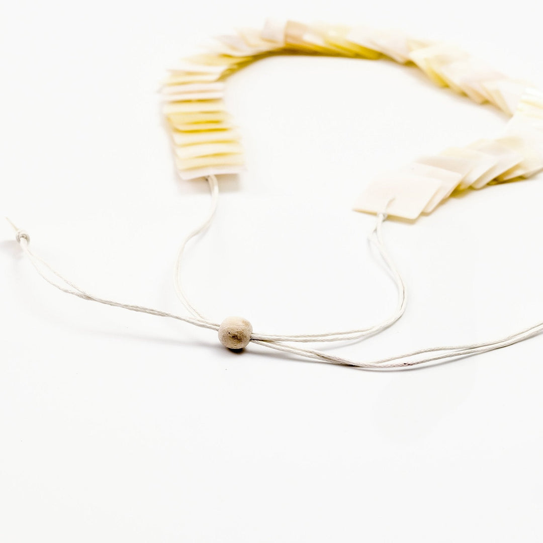 Mother of Pearl Statement Necklace - Playa Golden Yellow | LIKHÂ by LIKHÂ