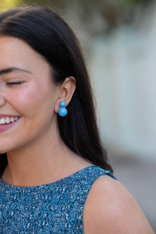Large Audrey Stud Earring Turquoise - Belle of the Ball Collection
