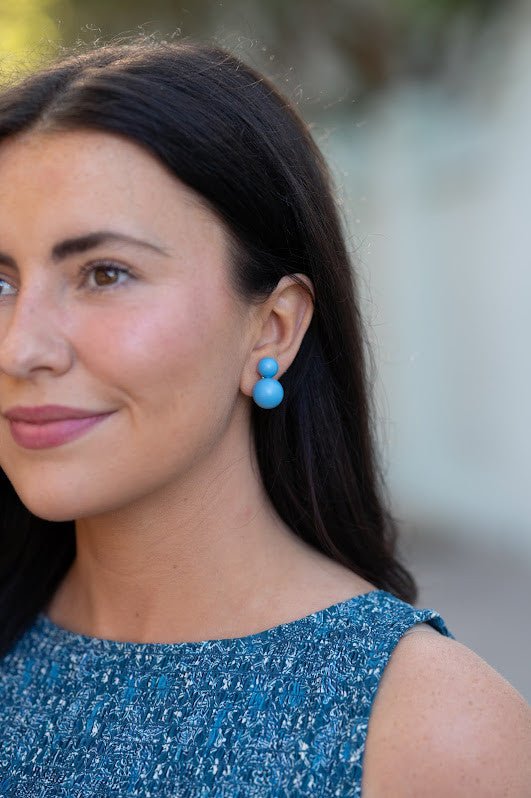 Large Audrey Stud Earring Turquoise - Belle of the Ball Collection