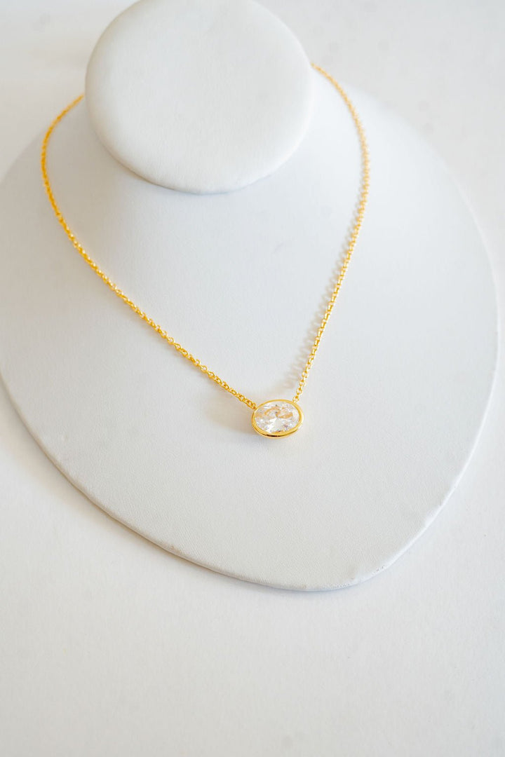 Large Oval Bezel Necklace