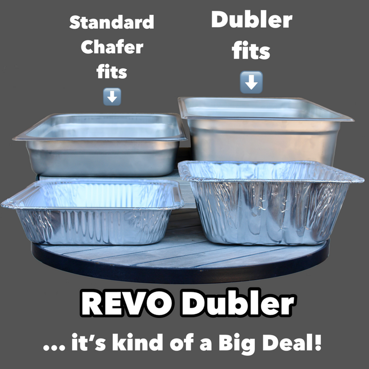 REVO Dubler HEAT | Flameless Chafer and Cooler | Metallic Gray by REVO COOLERS, LLC