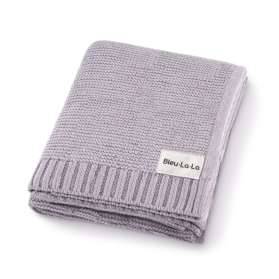 Organic Classic Luxury Knit Baby Swaddle Blanket by Bleu La La